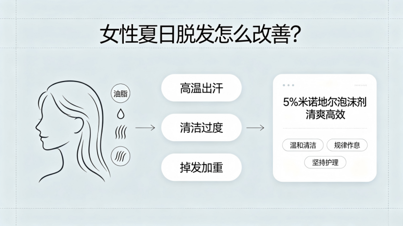 夏季防脱选对浓度、剂型有多重要？5%泡沫剂清爽高效，体验感拉满